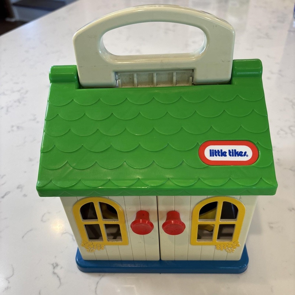 Vintage Little‎ Tikes 1985 Cozy Cottage House Fold-Up Take Along Set ~ Trl4#333